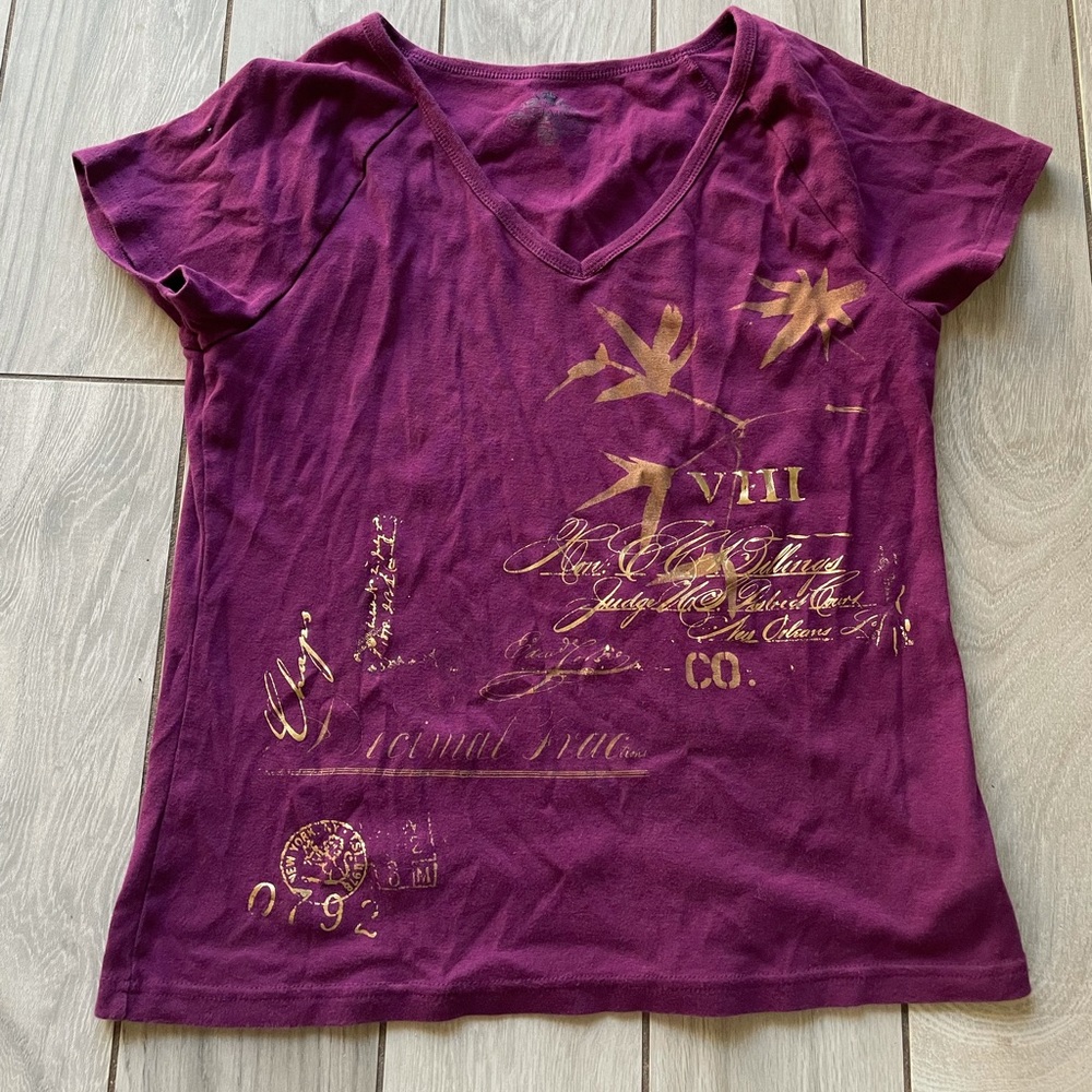 Chaps large women’s purple short sleeve shirt